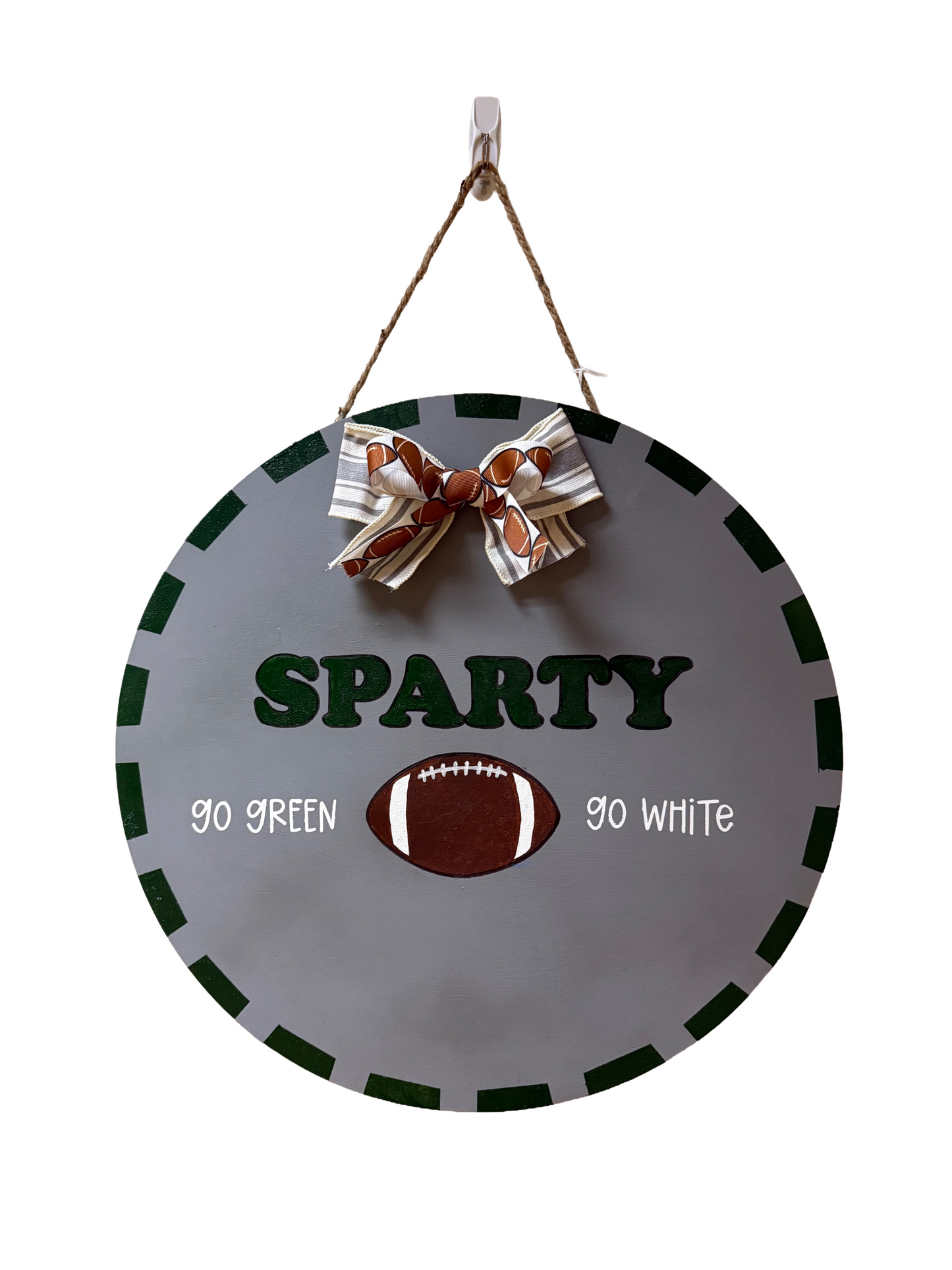 MSU football-inspired Circle Door Sign