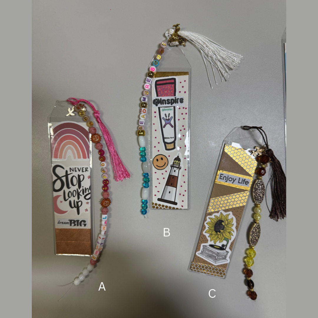Bookmark w/ beaded tassel